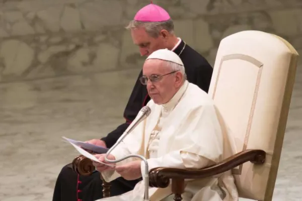 Papa Francesco durante una udienza nell'Aula Paolo VI / ACI Group Archive