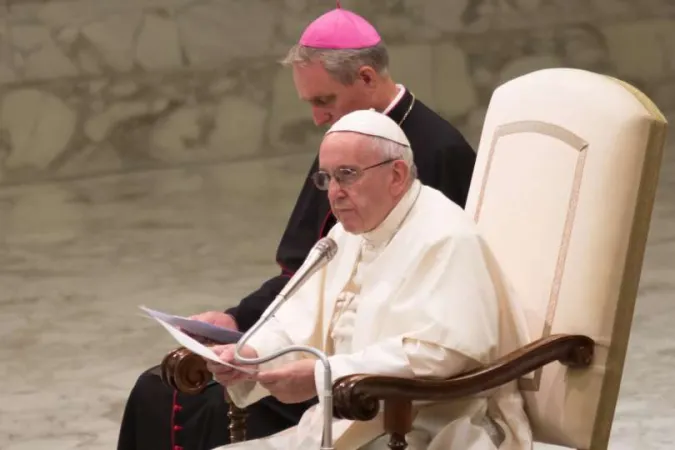 Papa  Francesco in Aula Paolo VI | Papa Francesco durante una udienza nell'Aula Paolo VI | ACI Group Archive