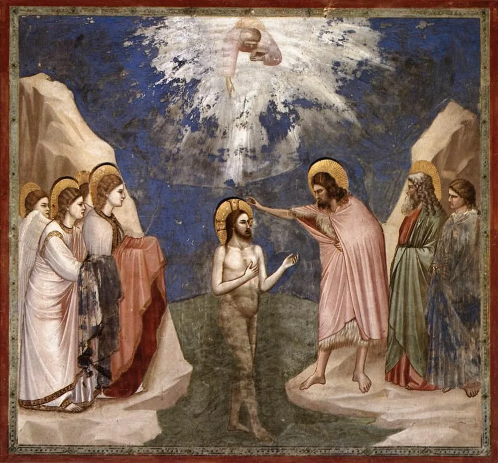 Giotto, Battesimo di Gesù, Cappella degli Scrovegni, Padova