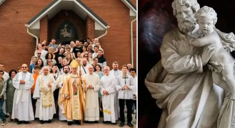 La comunità di Berdsk dopo la consacrazione della chiesa di San Giuseppe. Crediti: Studio 