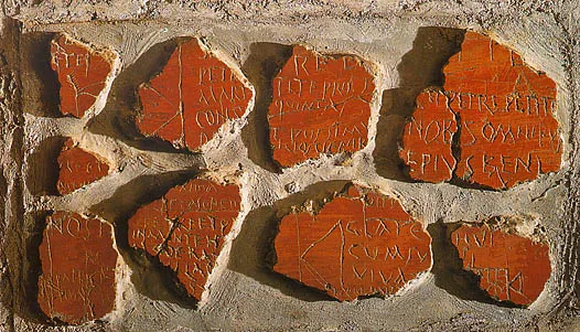 Roma, Catacombe di S. Sebastiano - graffiti devozionali |  | vatican.va