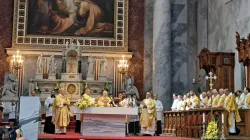 La messa di inaugurazione della cattedrale di Esztergom restaurata, presieduta dal Cardinale Pietro Parolin, Esztergom, 31 agosto 2024 / X - Pilgrim of Budapest