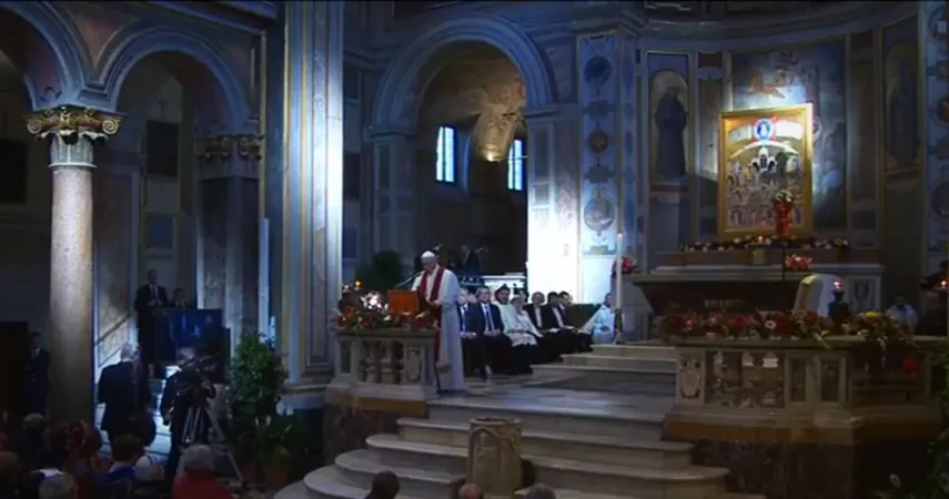 Il Papa nella Basilica di san Bartolomeo |  | CTV