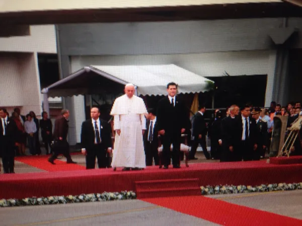 Papa Francesco in Paraguay | Papa Francesco in Paraguay, Cerimonia di benvenuto, Asunciòn, 11 luglio 2015 | Alan Holdren / CNA