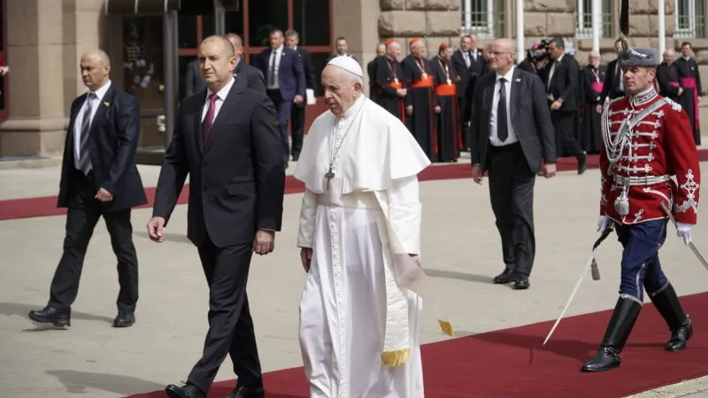 Papa Francesco al palazzo presidenziale di Sofia  |  | Andrea Gagliarducci ACI Stampa 