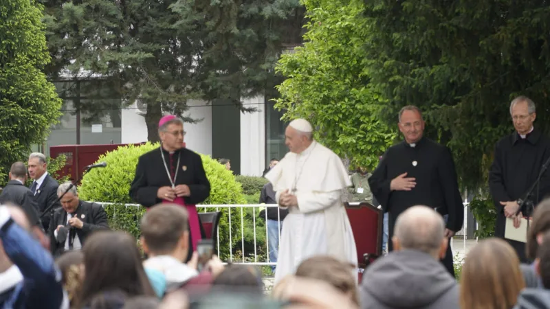 Papa Francesco con i giovani a Skopje  |  | Andrea Gagliarducci - ACI Stampa 