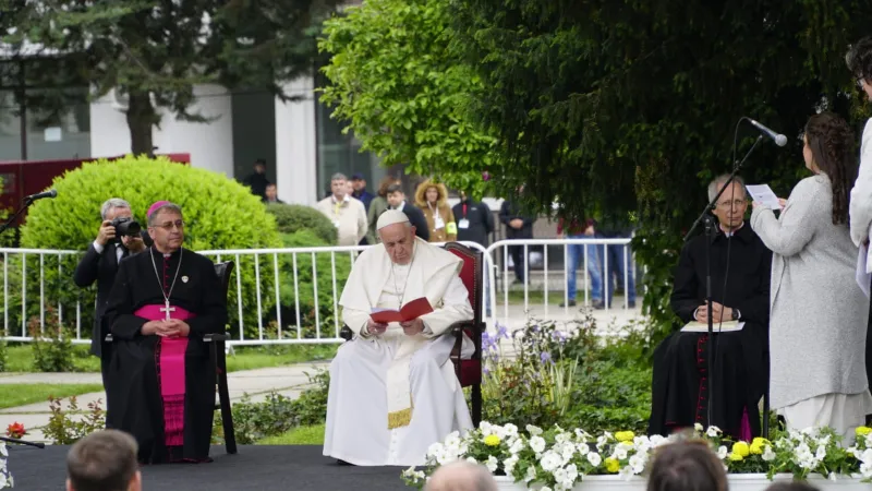 Papa Francesco con i giovani a Skopje  |  | Andrea Gagliarducci - ACI Stampa 