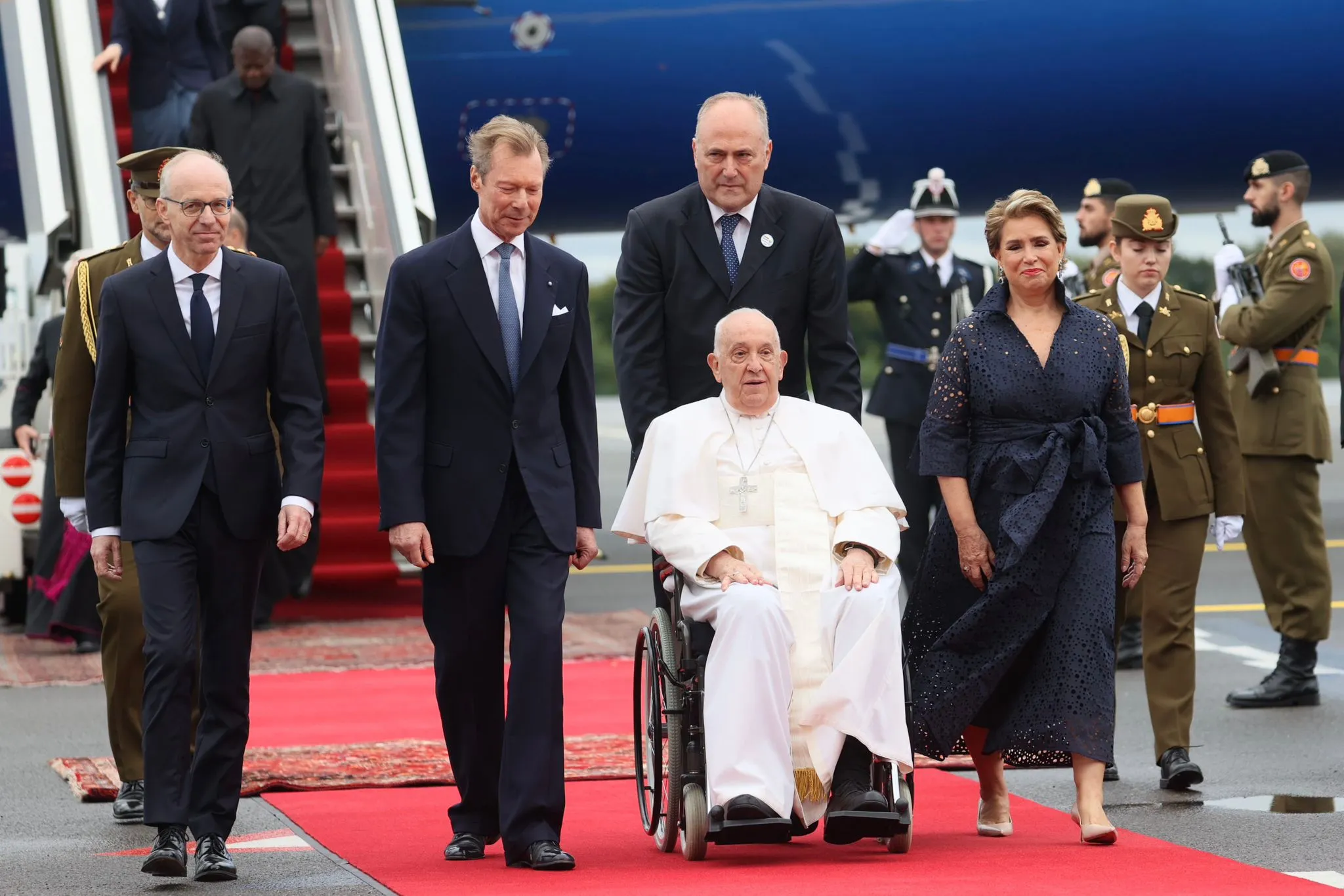 L'arrivo del Papa a Lussemburgo