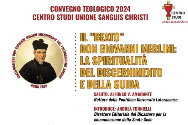 La locandina del convegno / Credit Centro Studi Sanguis Christi