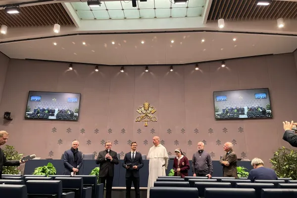 Il Meeting Point di ieri in Sala Stampa Vaticana / Credit AA/ Aci Group