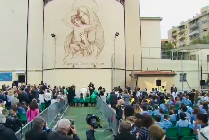 Papa Francesco a Tor de' Schiavi |  | Vatican Media screenshot