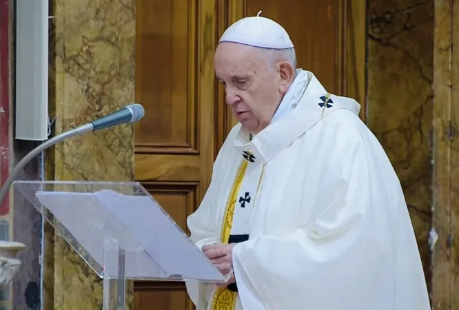 Papa Francesco nella Chiesa di Santo Spirito in Sassia |  | Vatican Media / ACI group