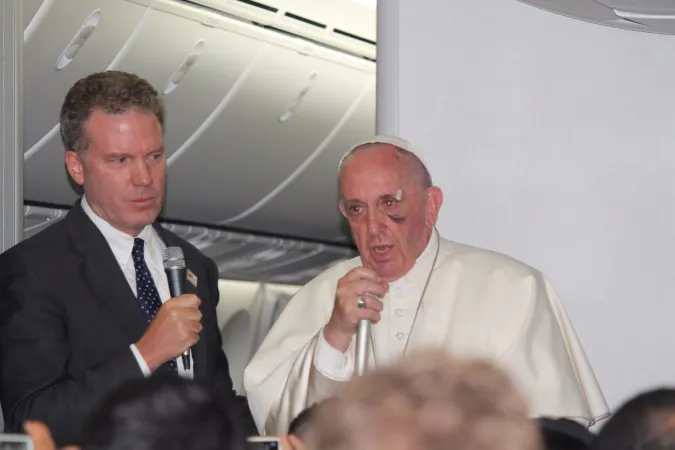 Il Papa incontra i giornalisti in aereo |  | Alvaro de Juana - ACI Prensa