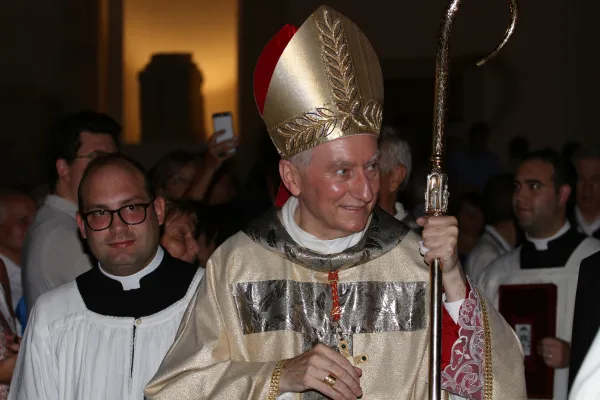 Il Cardinale Pietro Parolin alla consacrazione della Chiesa Madre di Cassino come Con-Cattedrale della diocesi di Sora-Cassino-Aquino-Pontecorvo, Cassino 12 agosto 2018 / Giovanni Mancini 