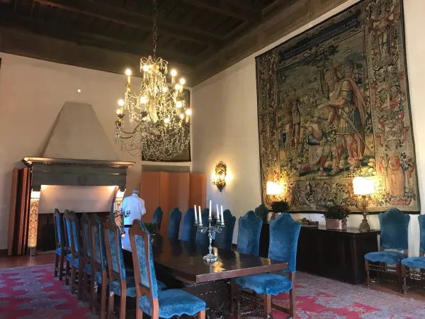 Il salone del caminetto di Palazzo Borromeo  |  | ACI Stampa