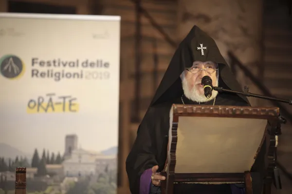 Il Catholicos Armeno Karekin II parla al Festival delle Religioni / Festival delle Religioni, per gentile concessione 