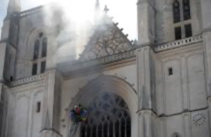 La Cattedrale di Nantes in fiamme |  | Vatican media / ACI Group