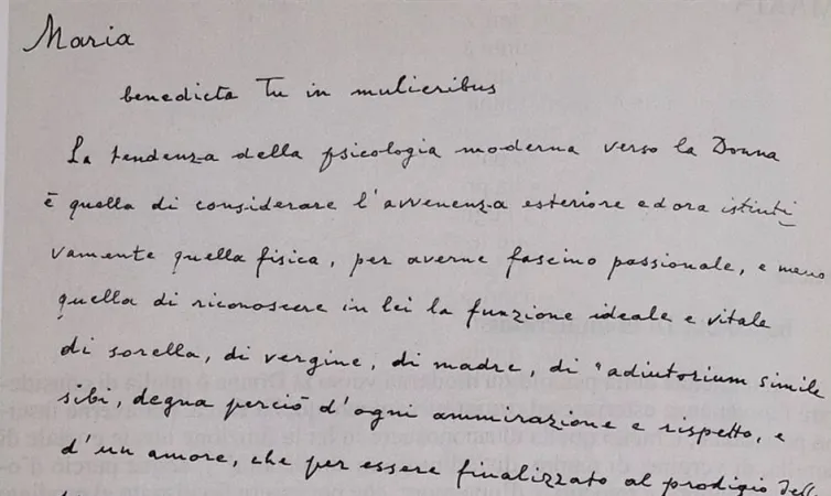 Il foglio inedito di Papa Paolo VI | Il foglio inedito di Papa Paolo VI | Credit Istituto Paolo VI di Concesio