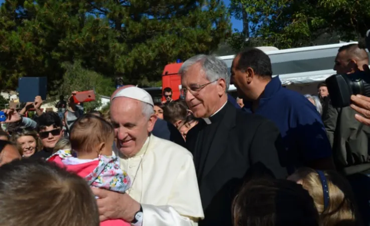 Il Papa e Mons. Boccardo a San Pellegrino di Norcia il 4 ottobre scorso |  | Arcidiocesi Spoleto-Norcia