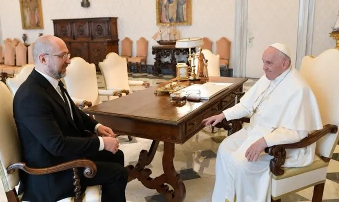 Il Papa ed il Primo Ministro ucraino - Vatican Media |  | Il Papa ed il Primo Ministro ucraino - Vatican Media