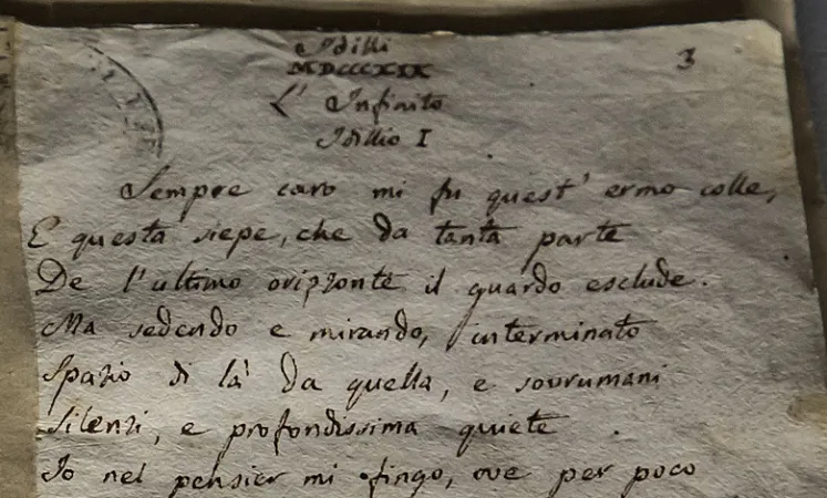 Il testo de L'infinito di Leopardi  |  | pd