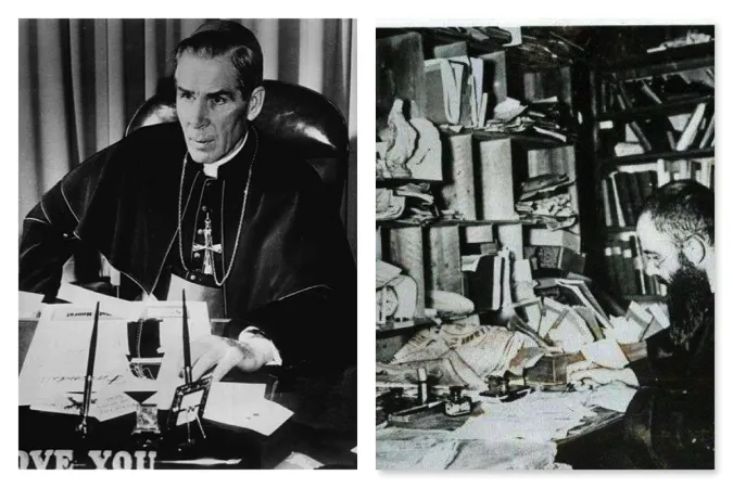 Fulton Sheen, Massimiliano Kolbe | Fulton Sheen (sx) e Padre Massimiliano Kolbe (dx) | pd