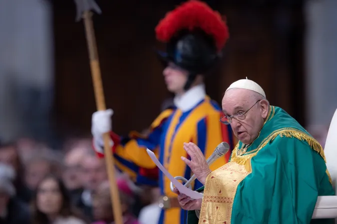 Papa Francesco, Giornata Mondiale dei Poveri | Papa Francesco durante l'omelia per la Giornata Mondiale dei Poveri, Basilica di San Pietro, 13 novembre 2022  | Daniel Ibanez / ACI Group