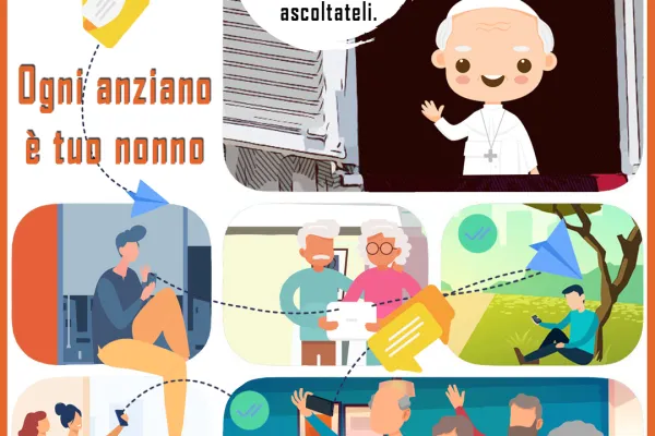 La locandina della campagna "Ogni anziano è tuo nonno" / Dicastero Laici, Famiglia e Vita 