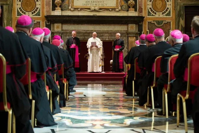 Papa Francesco, Sala Clementina | Papa Francesco incontra i nunzi apostolici, Sala Clementina, Palazzo Apostolico Vaticano, 13 giugno 2019 | Vatican Media / ACI Group