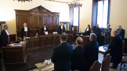 La lettura della sentenza del processo per distrazione di fondi della Fondazione Bambino Gesù, Tribunale Vaticano, 14 ottobre 2017 / L'Osservatore Romano / ACI Group