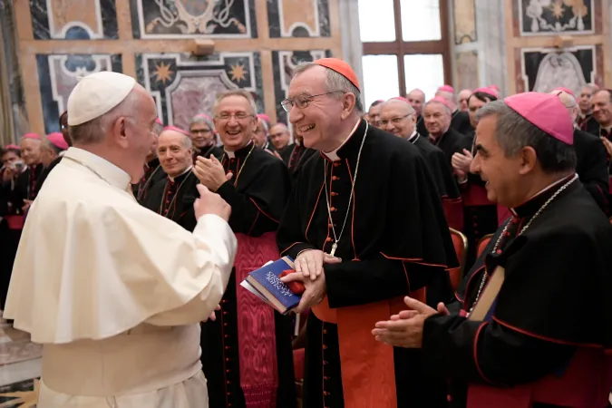 Papa Francesco con i nunzi apostolici | Papa Francesco incontra i nunzi apostolici per il loro Giubileo, Città del Vaticano, 17 settembre 2016 | L'Osservatore Romano / ACI Group