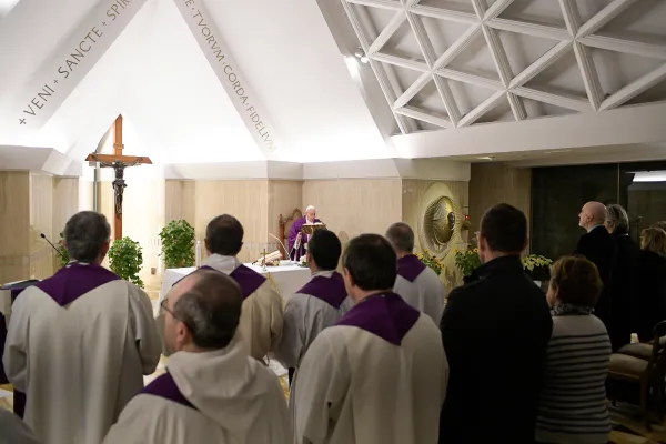 Papa Francesco a Santa Marta, 16 dicembre 2019 / Vatican Media / ACI Group