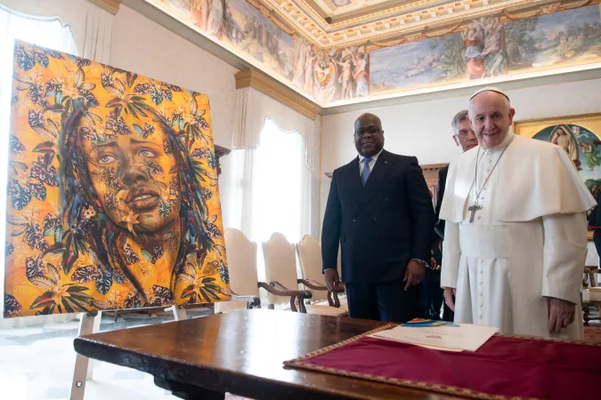 Papa Francesco e il presidente Tshisekedi | Papa Francesco incontra il presidente della Repubblica Democratica del Congo Tshisekedi, Palazzo Apostolico Vaticano, 17 gennaio 2020 | Vatican Media / ACI Group