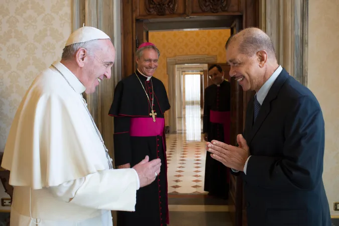 Francesco Seychelles | Un momento dell'incontro | © L'Osservatore Romano Foto