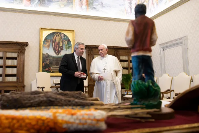 Papa Francesco e il presidente Fernandez | Papa Francesco e il presidente argentino Fernandez, Palazzo Apostolico Vaticano, 31 gennaio 2020 | Vatican Media / ACI Group