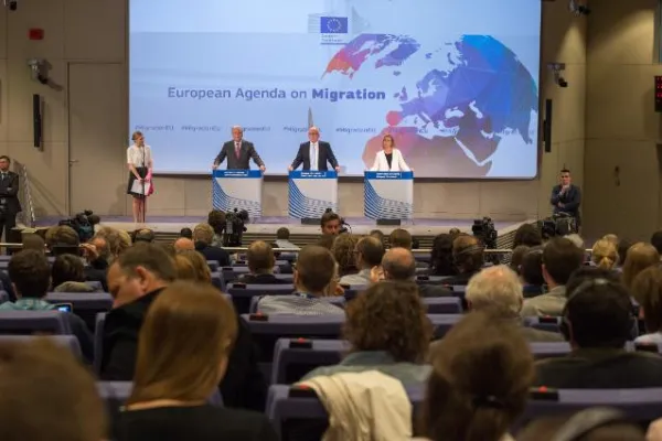 La conferenza stampa sull' Agenda Migrazioni a Bruxelles / Commissione Europea