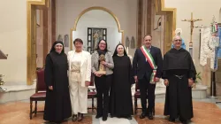 Paola Veglio alla cerimonia di consegna del premio / Credit Santuario di Santa Rita da Cascia