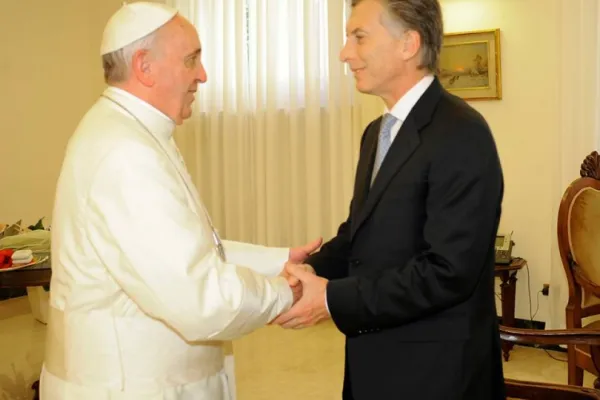 Il neo presidente argentino Mauricio Macrì quando andò a visitare il Papa nel 2013  / Facebook Mauricio Macrì