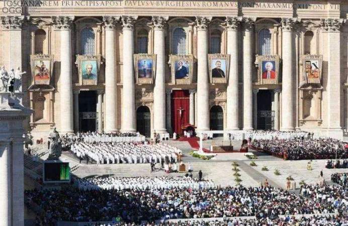 Canonizzazione | Una immagine di repertorio di alcune canonizzazioni celebrate a San Pietro.  Le beatificazioni, invece, vengono sempre celebrate nella Chiesa locale | PD