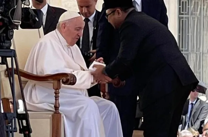 Papa Francesco  | Papa Francesco incontra il ministro per gli Affari Religiosi indonesiano Quoman | Vatican Media 