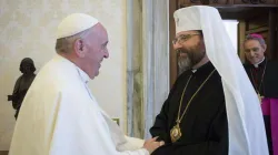 Papa Francesco e l'arcivescovo maggiore Sviatoslav Shevchuk / Vatican Media / ACI Group