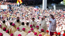 Papa Francesco durante la messa di canonizzazione di Francesco e Giacinta, Fatima, 13 maggio 2017 / LUSA