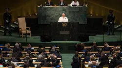 Papa Francesco parla di fronte all'assemblea generale delle Nazioni Unite, 25 settembre 2015 / © L'Osservatore Romano Photo