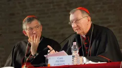 Il Cardinale Pietro Parolin alla Facoltà teologica del Triveneto, alla sua destra il Patriarca di Venezia Moraglia / mattinopadova.geolocal.it