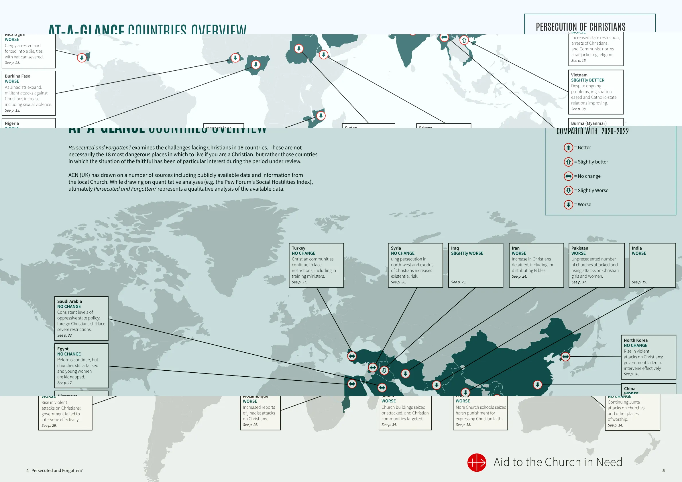 La mappa delle persecuzioni dei cristiani nel mondo