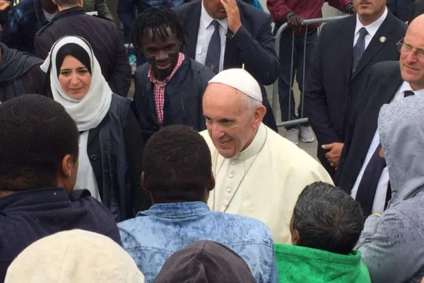 Papa Francesco incontra i migranti, Bologna, 1 ottobre 2017 / Marco Mancini / ACI Stampa