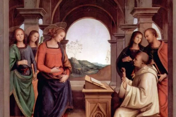 'Visione di San Bernardo' di Pietro Perugino / Credit pd