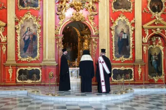 I tre membri della delegazione del Patriarcato Ecumenico di Costantinopoli a Kyiv / Orthodox Times