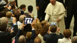 Papa Francesco all' udienza con le ACLI  / Daniel Ibañez/ CNA