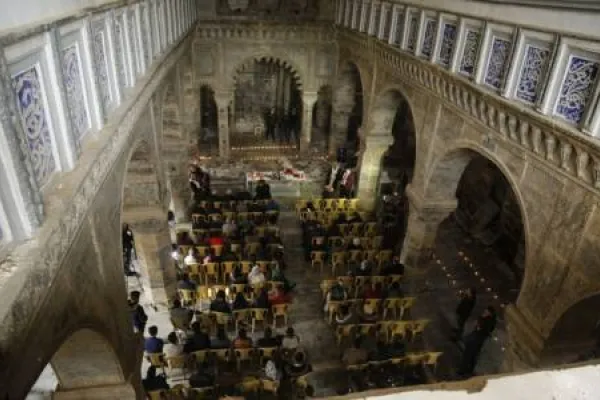 La messa per la Pace nella chiesa di San Tommaso, a Mosul (Iraq) / Fides